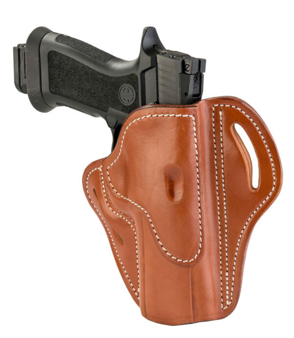 1791 Gunleather BH24CBRR BH2.4 OWB 2.4 Signature Brown Leather Belt Slide Fits Walther PPQ/Sig P320/Springfield XD-M