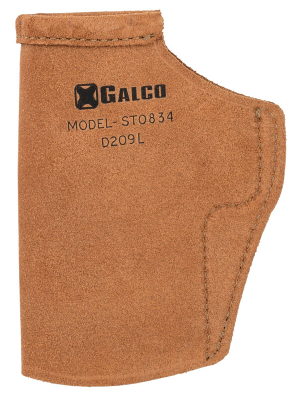 Galco STO834 Stow-N-Go IWB Natural Leather Compatible w/ Glock 48/48 MOS/S&W M&P Shield EZ Belt Clip Mount Right Hand