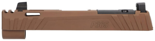 Sig Sauer 8901048 P365 Sig P365/P365XL/P365X 9mm Luger Nitride Coyote Brown Stainless Steel Optic Ready Integrated Compensator Slide XRAY3 Suppressor Sights Compatible With ROMEOZERO ROMEOZERO Elite