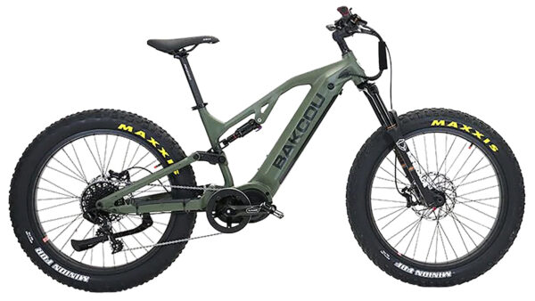 Bakcou E-bikes B-SC19-G-B21 Scout Large Matte Army Green 19" Frame, 11 Speed Sram NX, 11-42t Rear Cassette BafangUltra Mid-Drive Motor