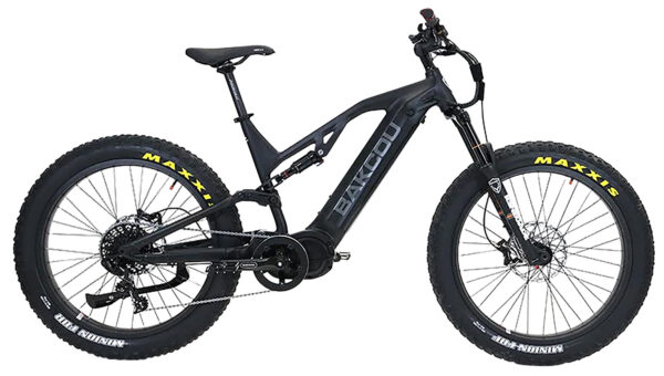 Bakcou E-bikes B-SC19-B-B21 Scout Large Matte Black 19" Frame, 11 Speed Sram NX, 11-42t Rear Cassette BafangUltra Mid-Drive Motor