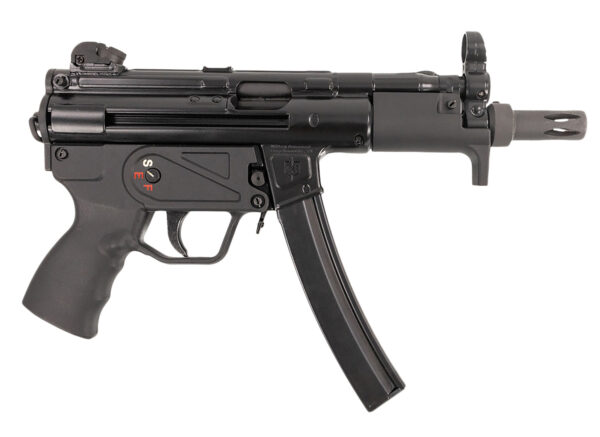 MAC 12750005 MAC 5K 9mm Luger 30+1, 5.80" Black Steel Threaded Barrel, Black Phosphate Receiver, Black Pistol Grip