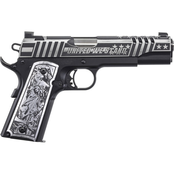 Auto-Ordnance United We Stand Custom 1911 45 ACP 5 in. Black and Silver 7 rd. Night Sights