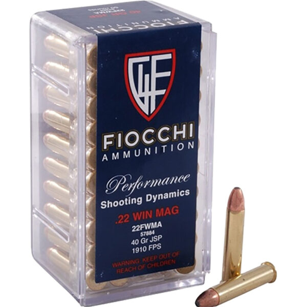 Fiocchi Field Dynamics Rimfire Ammo 22 WMR 40 gr. JSP 50 rd.