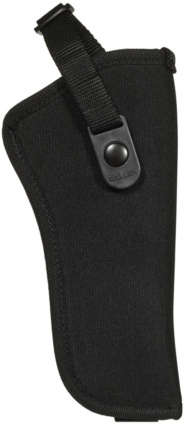 Allen 44818 Cortez Size 18 OWB Style Black Polyester, Adjustable Strap & Belt Loop Mount Type fits 6" Barrel DA Revolver with Full Lug Right Hand