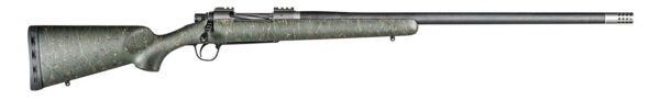 Christensen Arms 8010800203 Summit TI Full Size 300 PRC 3+1, 26" Natural Titanium Steel Threaded Barrel, Natural Titanium Aluminum Receiver, Green w/Black/Tan Webbing Fixed Sporter Stock