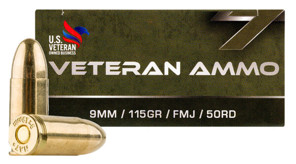 Hyperion Munitions HMBX913 Veteran Ammo 9mm Luger 115 gr Full Metal Jacket 50 Per Box/ 20 Cs