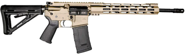 Diamondback DB1718B062 DB15 300 Blackout 30+1 Flat Dark Earth Cerakote Picatinny Rail Aluminum Receiver, Black Synthetic Stock