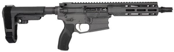 Cobalt Kinetics CKPROLITE30075CHARCOAL Pro Light 300 Blackout 7.50" Black Melonite Barrel, Charcoal Aluminum Picatinny Rail Receiver, Polymer SB Tactical SBA3 Brace, Black Polymer Grip