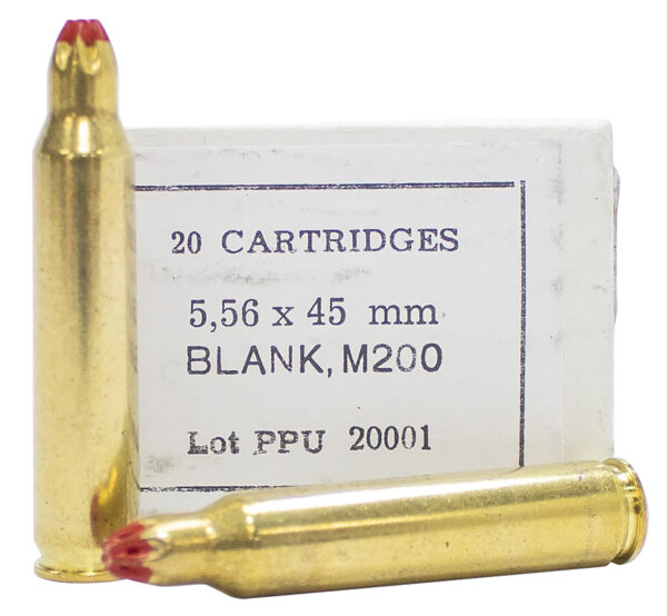 PPU PPB556 Blank Ammo 5.56x45mmNATO 20 Per Box/100 Case