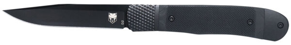 CobraTec Knives CTTHRG10BKO Trapper Small 3.13" Folding Plain 154CM SS Blade, 4.25" Black G10 Handle